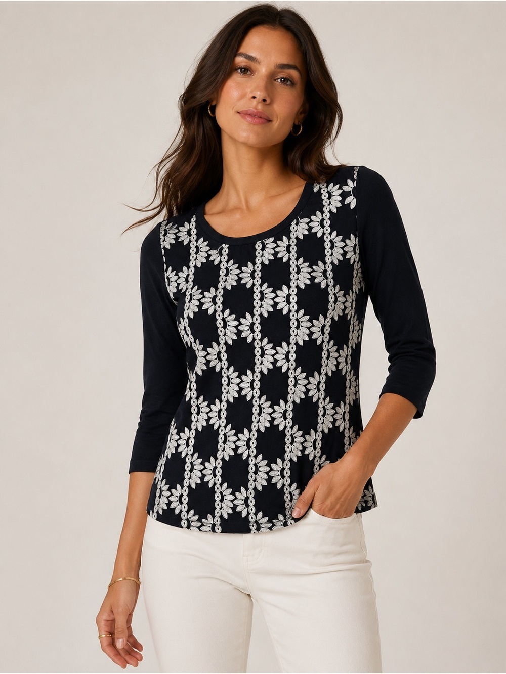 J.crew embroidered top Small